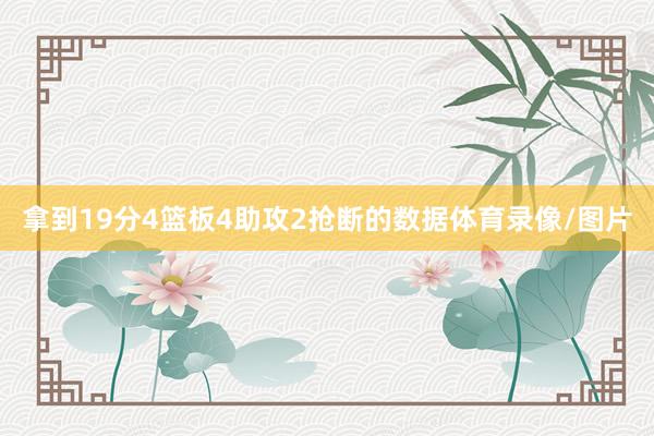 拿到19分4篮板4助攻2抢断的数据体育录像/图片