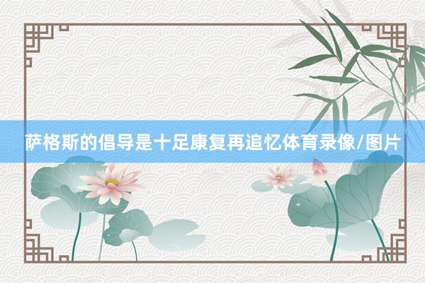 萨格斯的倡导是十足康复再追忆体育录像/图片